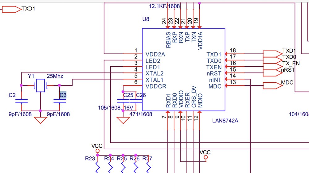 LAN8742A 회로도